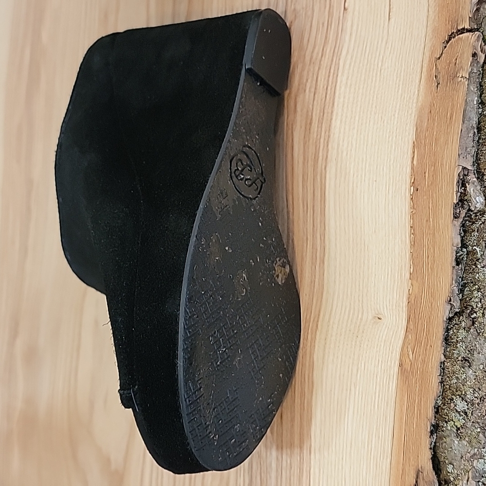 Lucky Brand wedges size 6 and 1/2 black suede - Picture 5 of 12